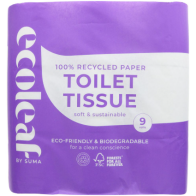 Ecoleaf By Suma Toilet Tissue 9 pack [5x9pc]